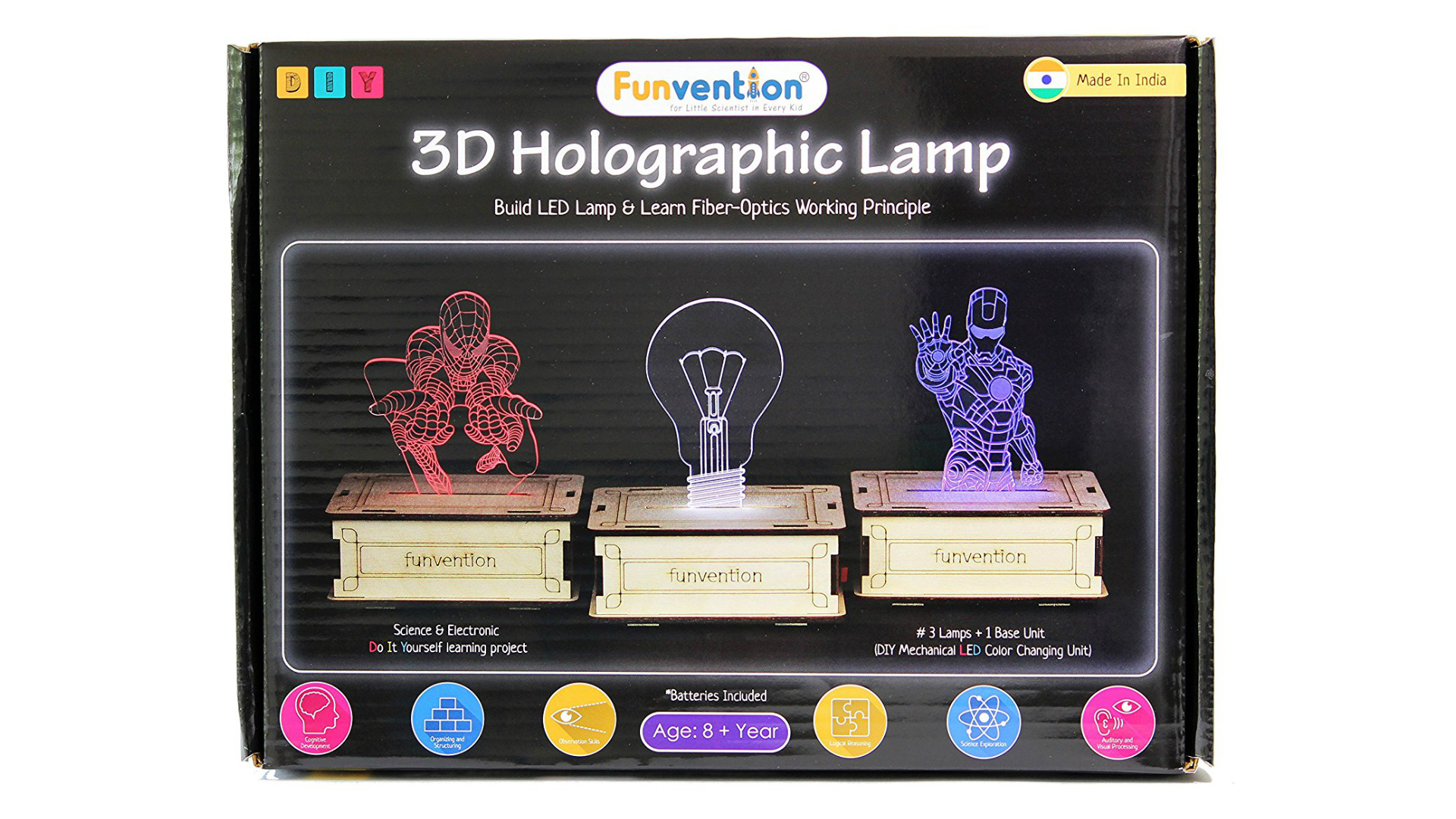 3D Holographic DIY Lamp (Super Heros)